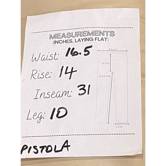 Pistola Women’s Cassie Super High Rise Straight Jeans Sz 33 Belmont Distressed - Picture 6 of 6